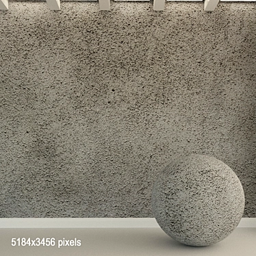 Title: Vintage Concrete Wall 3D model image 1 