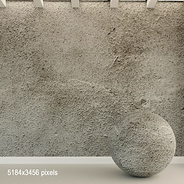 "Vintage Concrete Wall Texture 3D model image 1 