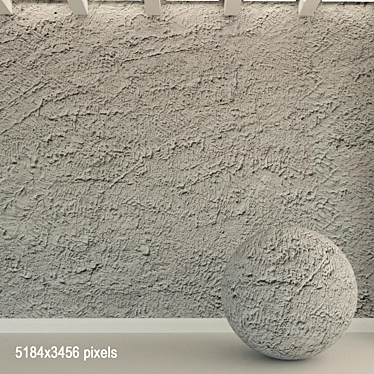 Authentic Aged Concrete Wall 3D model image 1 