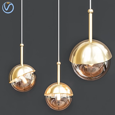 Shining Gold Ball 3D model image 1 