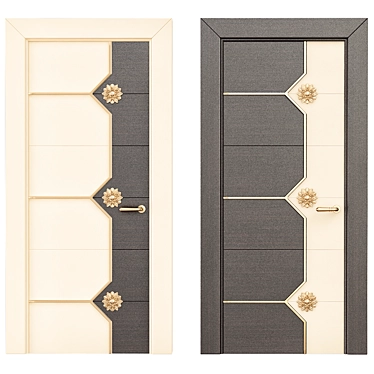 Elegant Classic Interior Doors 3D model image 1 