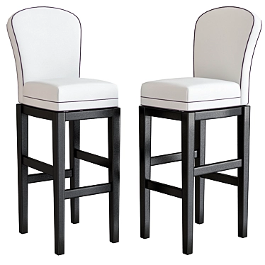 Elegant Memory Swivel Bar Stool 3D model image 1 