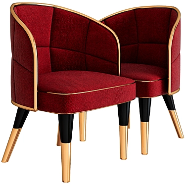 Luxury Emma Lounge Chair 3D model image 1 
