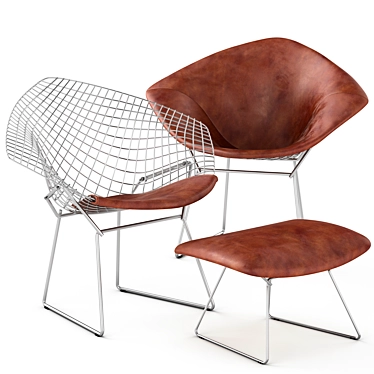 Elegant Bertoia Diamond Seat 3D model image 1 