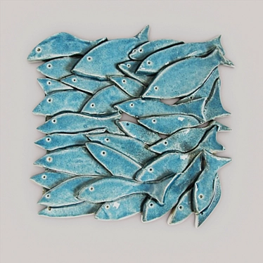 Aquatic Delight Ceramic Panel 3D model image 1 