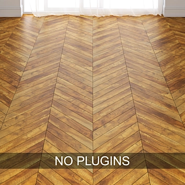 Antique Pine Parquet Tiles, 3 Layouts 3D model image 1 