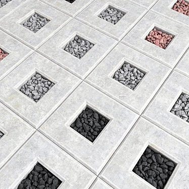 Gravel Slabs: Versatile Paving Stone 3D model image 1 