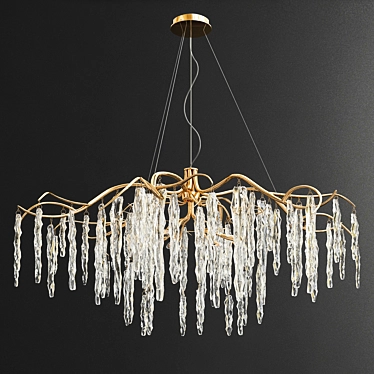 Elegant Willow Chandelier: Exquisite Lighting 3D model image 1 