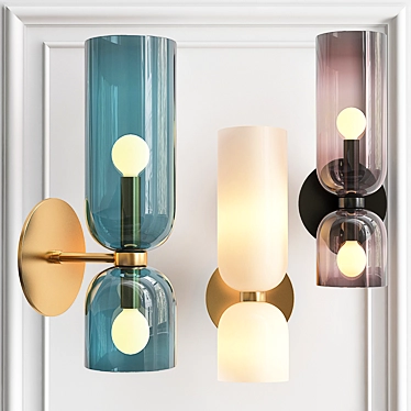 Loft-Concept Edie Sconce: Elegant Blue Lighting 3D model image 1 