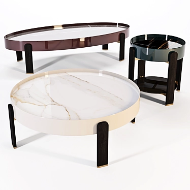 FormItalia Kean: Elegant Marble Coffee Tables 3D model image 1 
