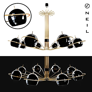 Elegant Neil Suspension Lamp 3D model image 1 