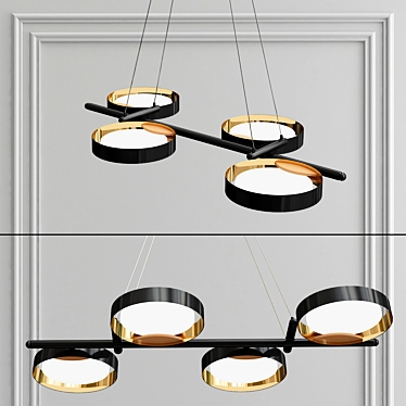 Elegant Brant 4 Pendant Light 3D model image 1 