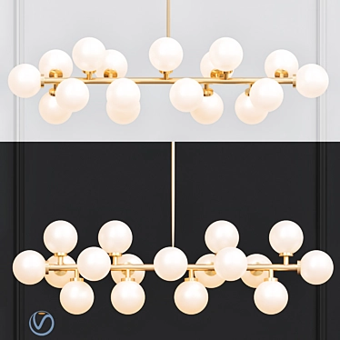 Icy Glow Bubble Chandelier 3D model image 1 