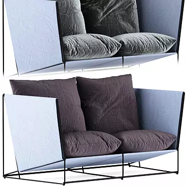 HAVSTEN Outdoor Sofa: Comfort and Style 3D model image 1 