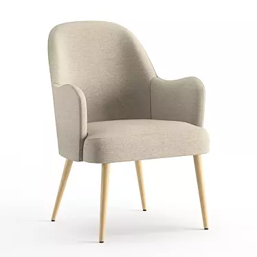  Beaufurn Bloom Armchair: Elegant, Comfortable, and Stylish 3D model image 1 