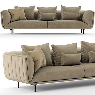 Sleek Alberta Premiere Sofa 3D model image 1 