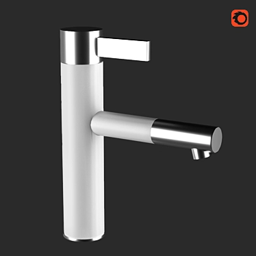 Elegant Washbasin Faucet 195mm 3D model image 1 