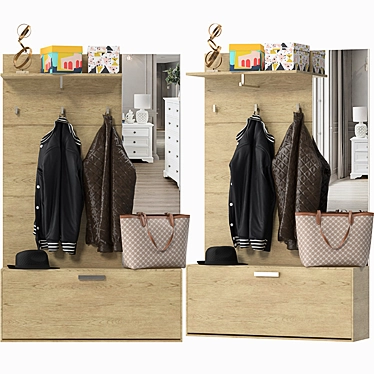 Gratton Hallway Unit: Stylish Storage Solution for Your Entryway 3D model image 1 