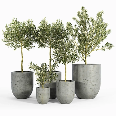 Neo Planter: Small, Sleek, Lead 3D model image 1 