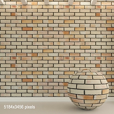 Antique Brick Wall Texture 3D model image 1 