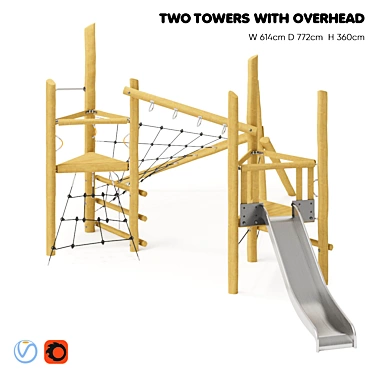 Nature Play Two Towers 3D model image 1 