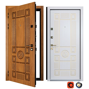 Bezha Metal Entrance Door - Your Frame 3D model image 1 