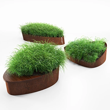 Sleek Modern Planter: Planterworx Dune 3D model image 1 