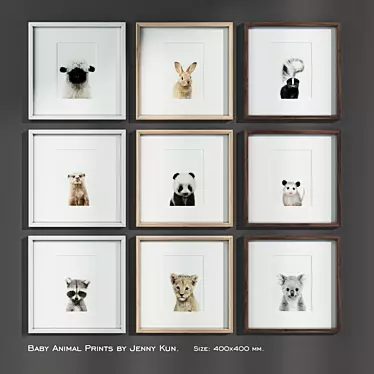 Baby Animal Prints by Jenny Kun. Size: 400x400mm.