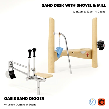 Kompan Sand Play Equipment 3D model image 1 
