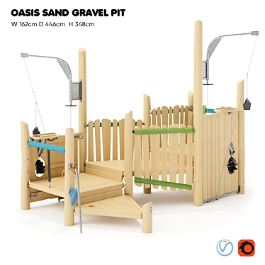 Kompan Oasis Sand Gravel Pit: Authentic Play Experience 3D model image 1 