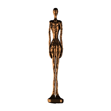 Elegant Giacometti Bronze Sculpture 3D model image 1 