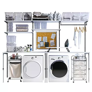 Stylish Laundry Room Decor 3D model image 1 