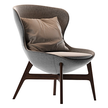 Ditre Italia Round Armchair: Stylish and Comfortable 3D model image 1 