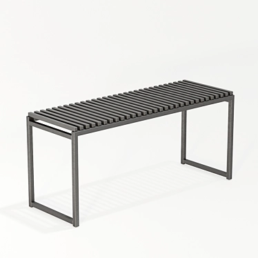 Modern Black Hallway Bench - VIRUM 3D model image 1 