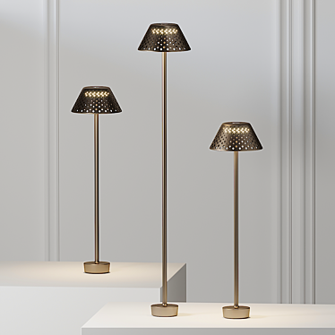 Platek Mesh Floor Lamp 3D model image 1 