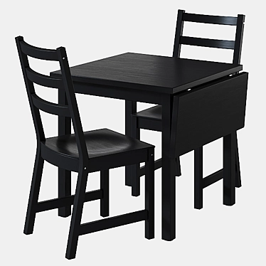 Nordviken: Foldable Table & Chairs 3D model image 1 