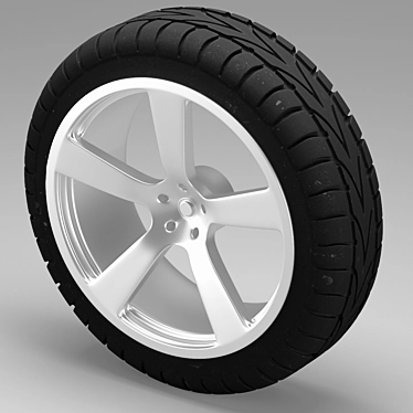 Title: Chromium Wheel Set 3D model image 1 