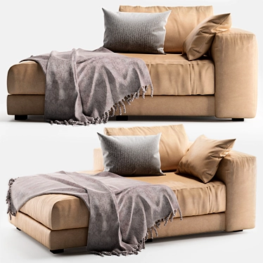 Swan Hills 3-Seater Sofa: Stylish Design by Roberto Palomba 3D model image 1 