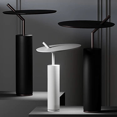 Elegant Lua L Table Lamp 3D model image 1 