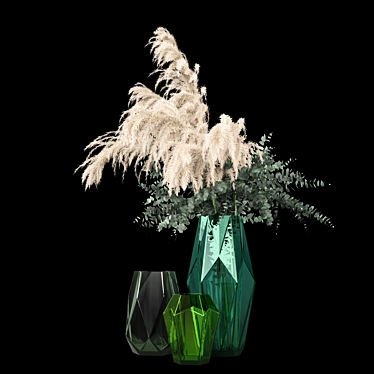 Modern Vase Flower Display 3D model image 1 