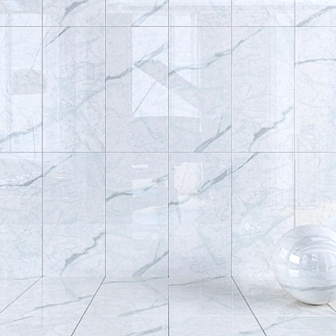 Iceberg Wall Tiles: HD 4K Multi-Texture, Corona + Vray Material 3D model image 1 