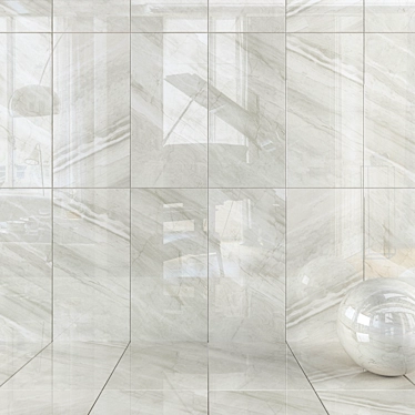 Elegant Marrakesh Cream Wall Tiles 3D model image 1 