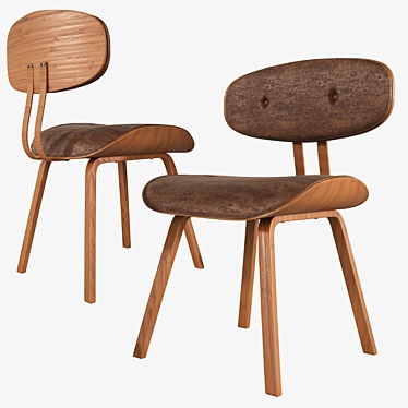 Minimalist Modern Chair 3D model image 1 