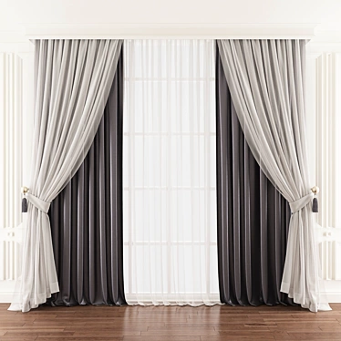 Revamped Curtain Design 3D model image 1 