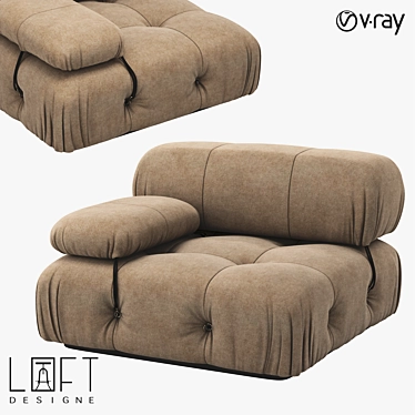 Versatile LoftDesigne 1868 Sofa 3D model image 1 