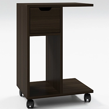 Modern Compact Side Table: H 60cm, W 41.5cm, D 30cm 3D model image 1 