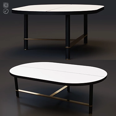 Sleek Cookies Coffee Table by Gallotti & Radice 3D model image 1 