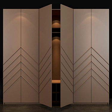 Sleek Closet Solution 3D model image 1 