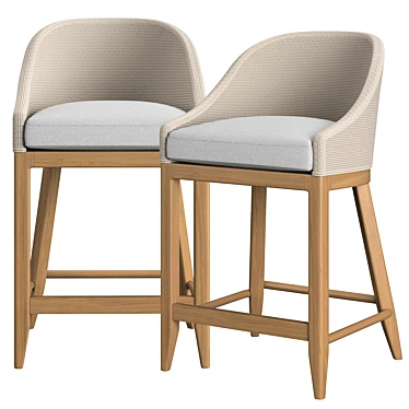 Elevate your seating with Marisol Seagrass Stool! 3D model image 1 