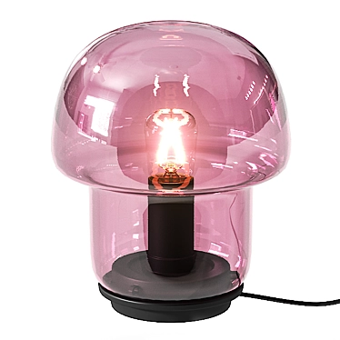 Elegant Purple Glass Table Lamp 3D model image 1 